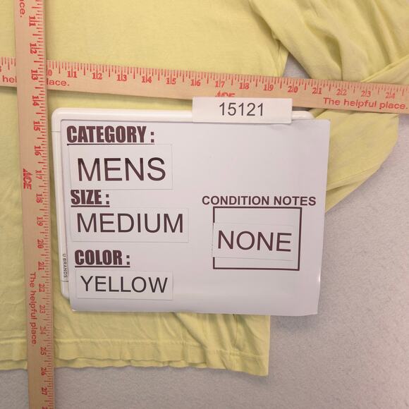 Hurley Casual Crew Neck Long Sleeve Graphic T-Shirt Mens Size Medium M Yellow - Picture 8 of 9